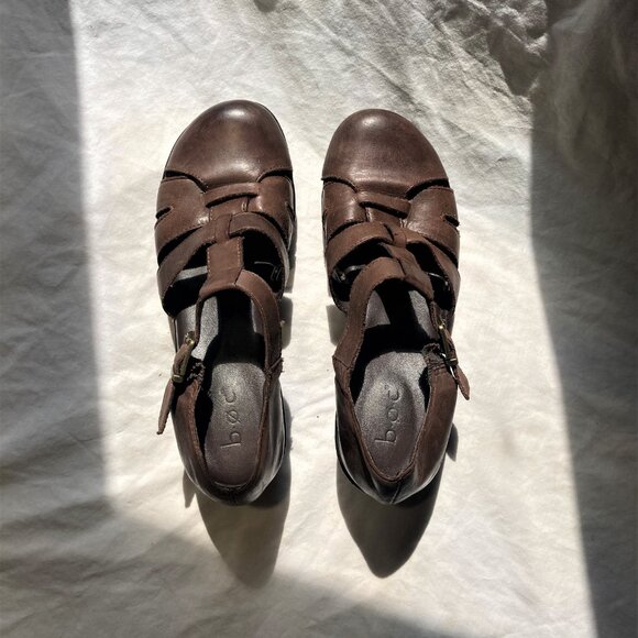 BOC Born Concept Tessie in T Moro Brown Leather Sandals size 7M - Picture 10 of 12